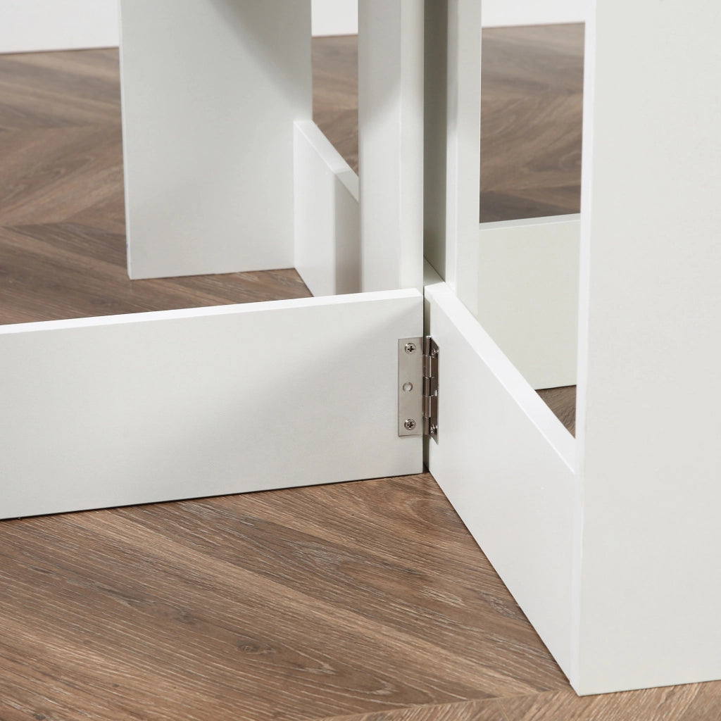 Tavolo da pranzo allungabile ovale ¨C zephmum ¨C 104x76x74 cm legno bianco