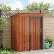 Casette da giardino Marrone 137 x 81 x 180 cm Metallo