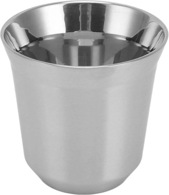 Bicchieri in acciaio inossidabile a doppia parete 304 80 ml - tazze metalliche isolate per bevande calde e fredde - resistente al lavastoviglie - morbido