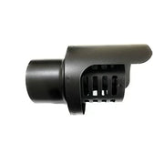 Cappello terminale orizzontale a griglia acciaio inox verniciato nero per stufe a pellet BRICOQUI 80