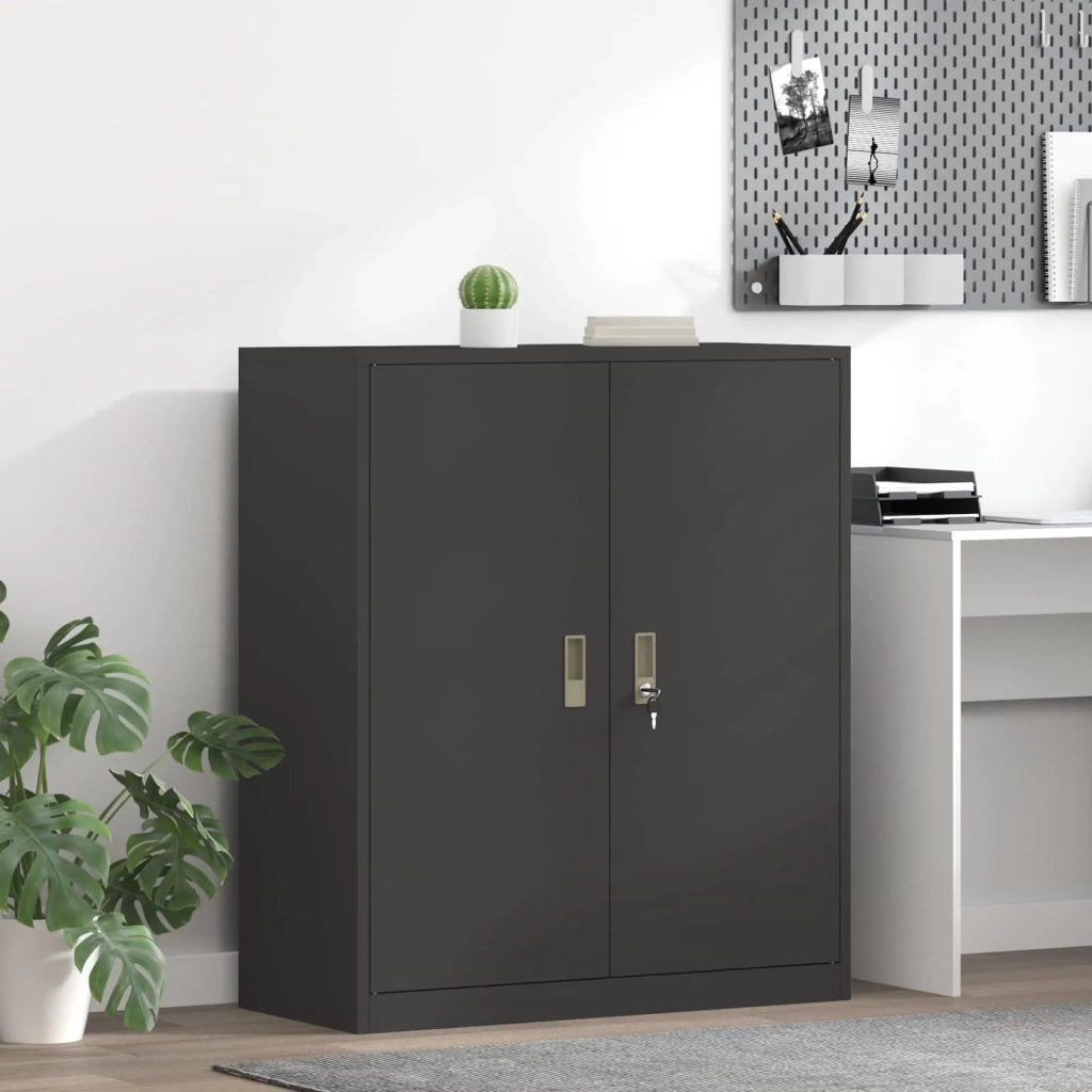 Armadio Nero 90 x 40 x 105 cm Acciaio