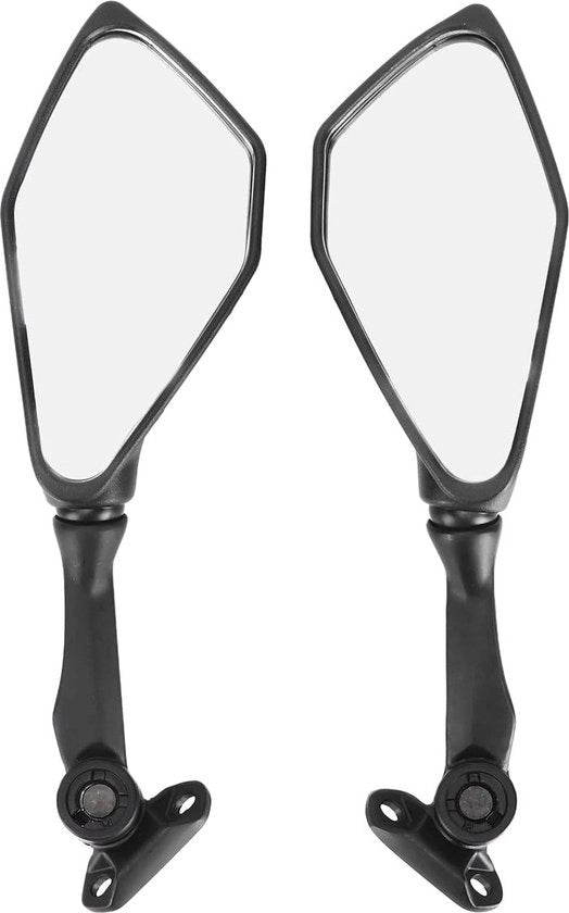 Specchi Rettrommirori Inclinabili in ABS Nero per ZX6R 636 300R EX300 - Adatto per 300 250 - 2011-2018