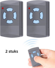 2 x Comandi a distanza per cancello garage - Deuropeners - adatto per HSM4 868 - Tasto blu - Metallo
