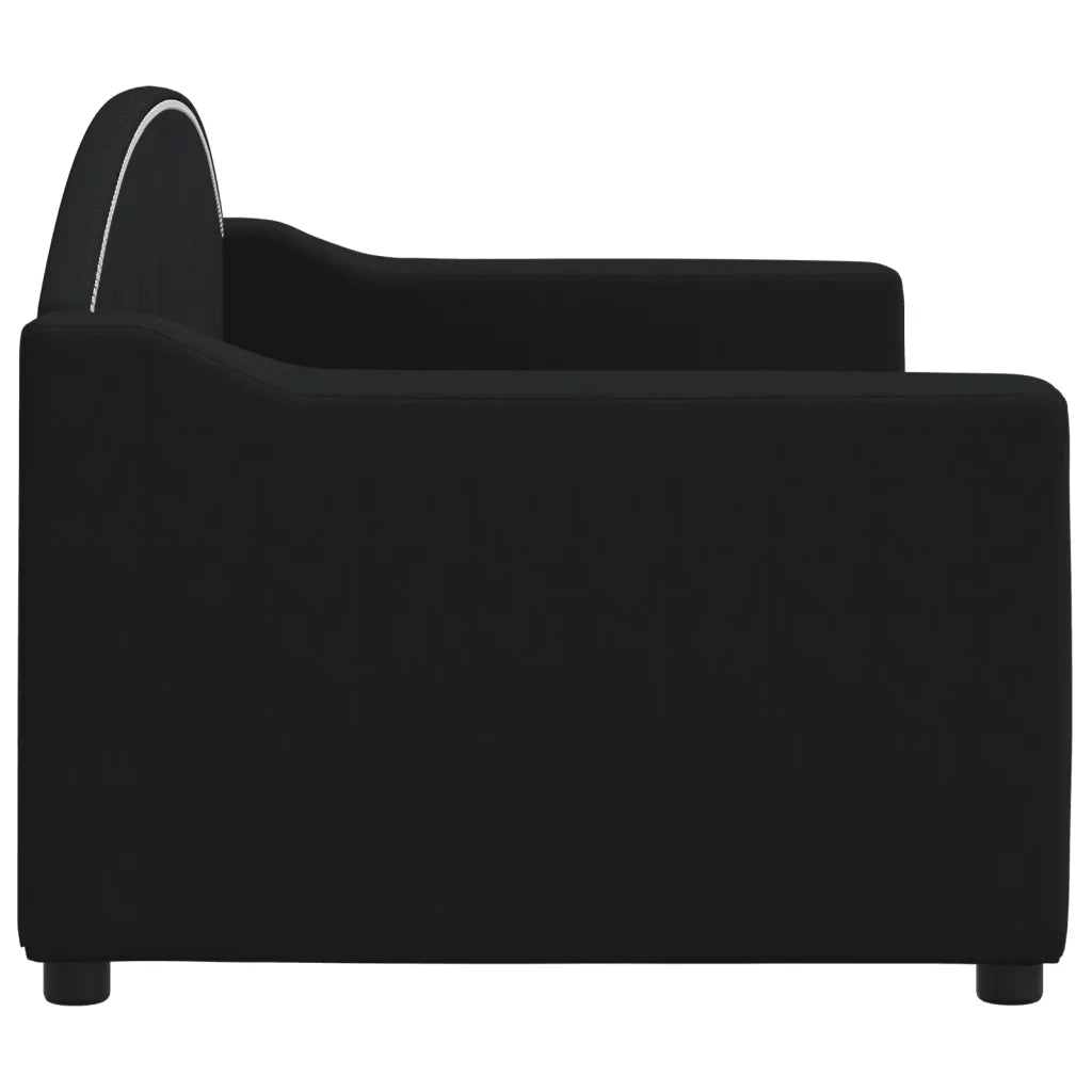 Letto da Giorno Nero 80x200 cm in Tessuto 354180