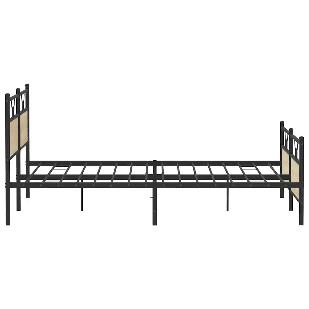 Letto matrimoniale | Letto per adulti | Giroletto senza Materaso in Metallo Rovere Sonoma 200x200 cm