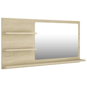 Specchio da bagno 90 x 10,5 x 45 cm rovere 02_0006927