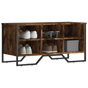 Scarpiera-Scaffale per scarpe Rovere Fumo 90x38x45,5 cm in Truciolato