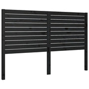 Testiera | Testata per Letto Nera 156x4x100 cm in Legno Massello di Pino