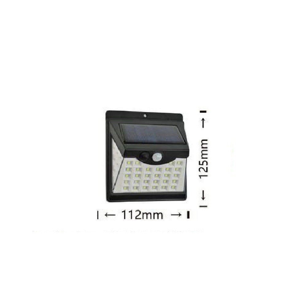 Trade Shop - Faretto Applique Led A Parete Con Pannello Solare Luce Fredda 6500k Ip65 So-a3 -