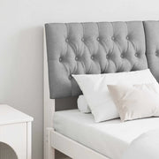 Testiera imbottita Grigio chiaro 135 cm Pino massello 879348