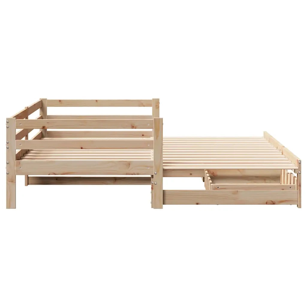 Dormeuse con Cassetti 90x200 cm Legno Massello Pino 3302144