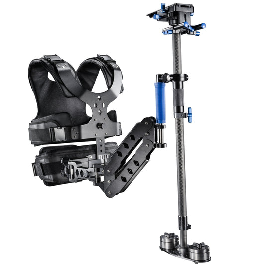 Walimex Pro StabyFlow steadycam con gilet e braccio a molla per fotocamera DSLR (filettatura da 1/4 di pollice)