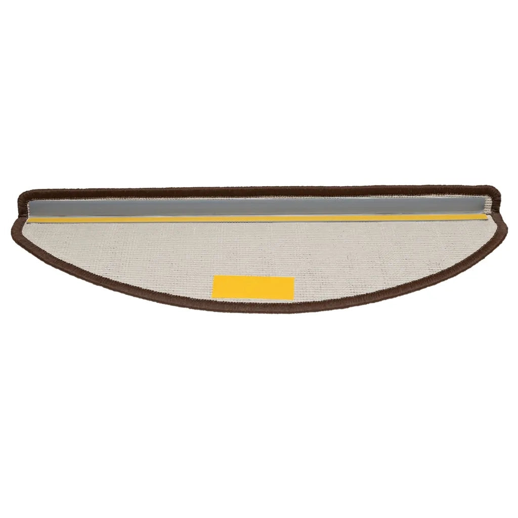 Tappetini per scale 10 pz 65x21x4 cm Marrone Semicircolari Grandi 149805