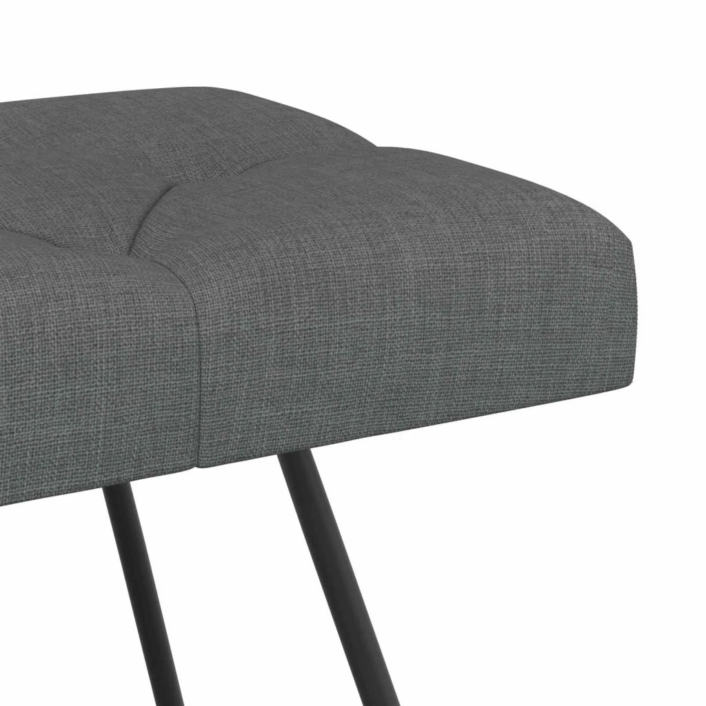 Panchina con bottoni imbottiti Grigio Scuro 110 x 40 x 46 cm 42038372