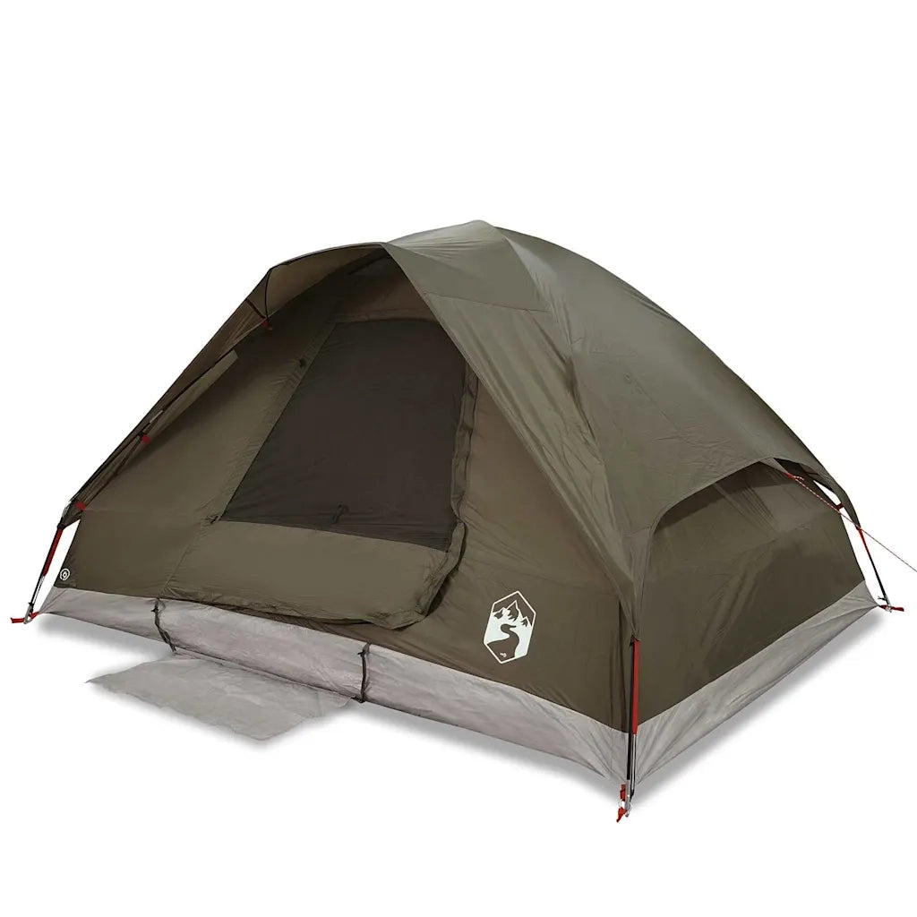 Tenda da Campeggio a Cupola per 6 Persone-Tenda per Escursionismo Marrone Impermeabile 402366
