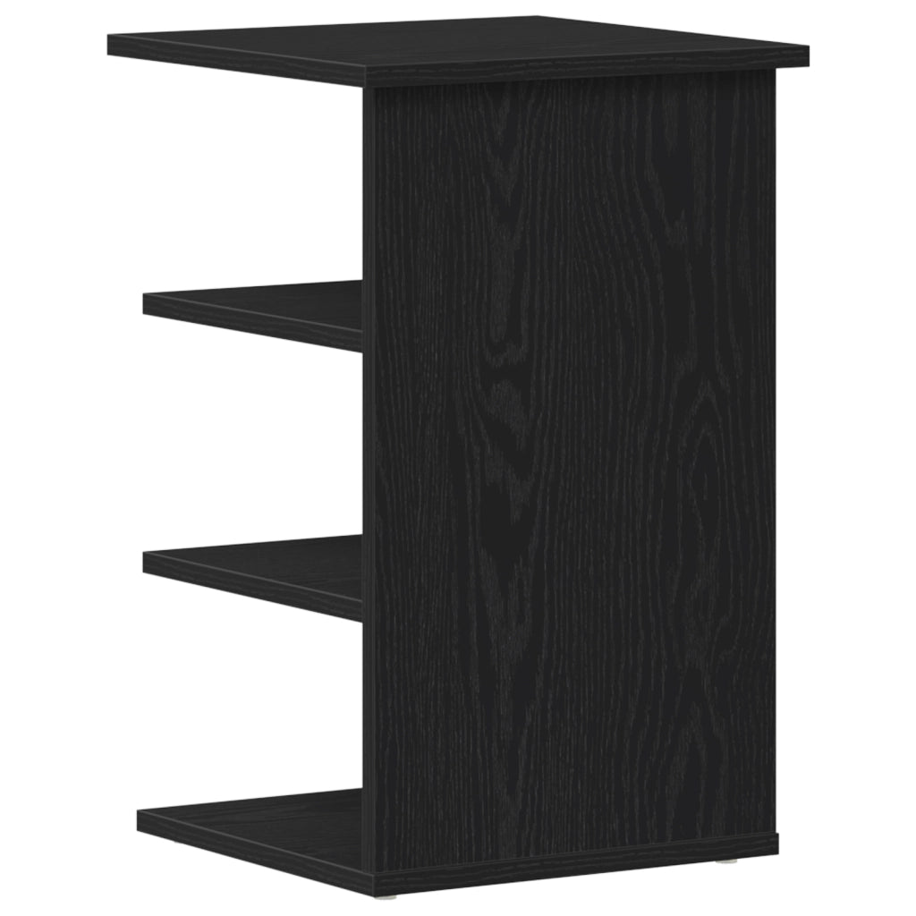 Mobiletto  Nero Rovere 35x35x55 cm Legno ingegnerizzato