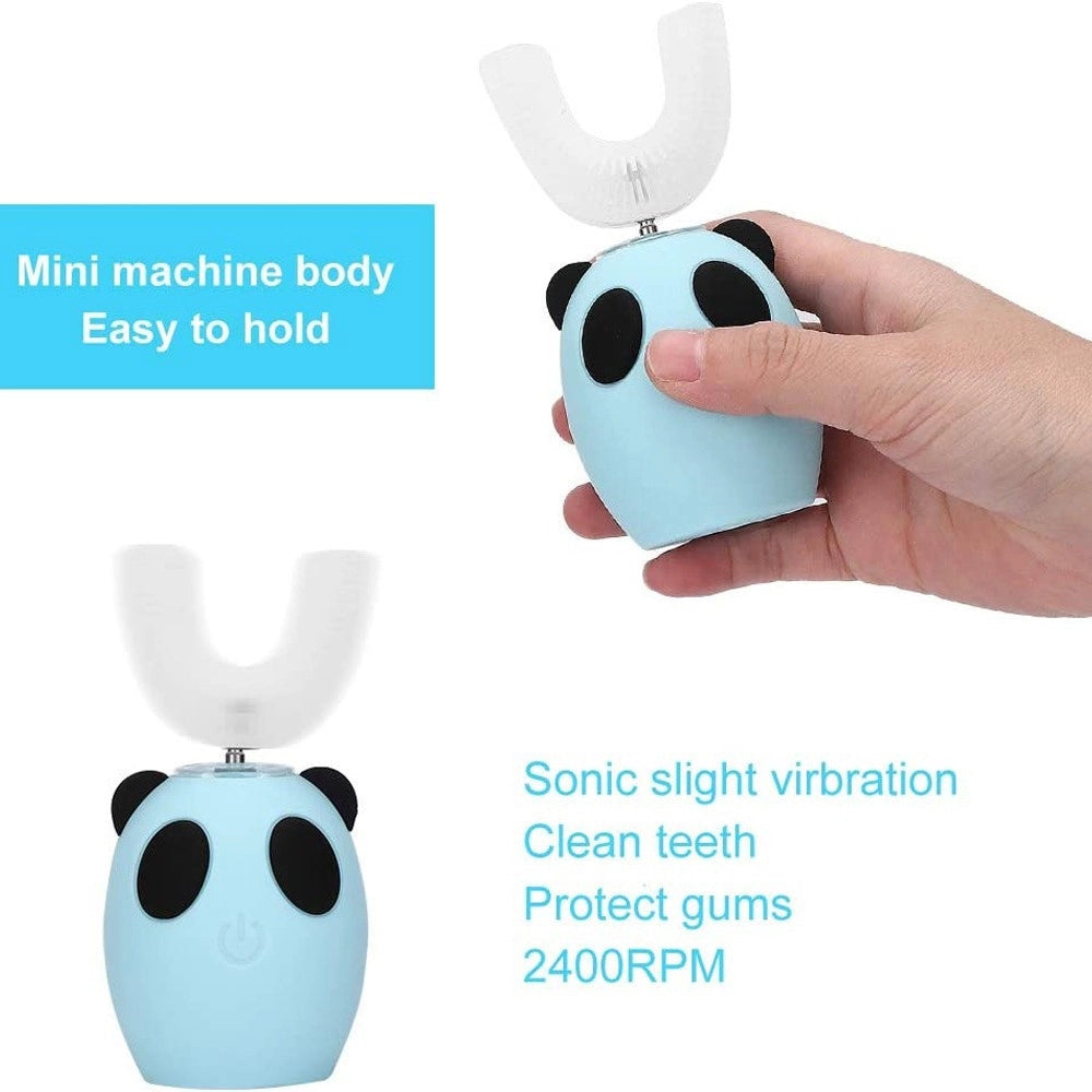 Trade Shop - Spazzolino Elettrico Per Bambini A Forma Di U Pulizia Intelligente Igiene Orale -