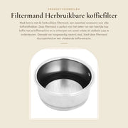 Filtro per caffè in acciaio inossidabile - Filtro universale per singola/doppia tazza - Supporto per filtro caffè - Accessori per macchine da caffè - 100% nuovo - Filtro per caffè in acciaio inossidabile