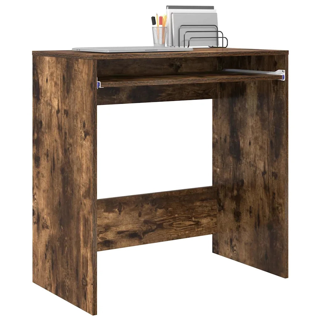 Scrivania | Tavolo da Ufficio Rovere fum¨¦ 77.5 x 43 x 79 cm Legno multistrato