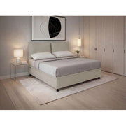 Letto imbottito Matrimoniale 180x190 cm Soft - Similpelle,Tortora,Contenitore