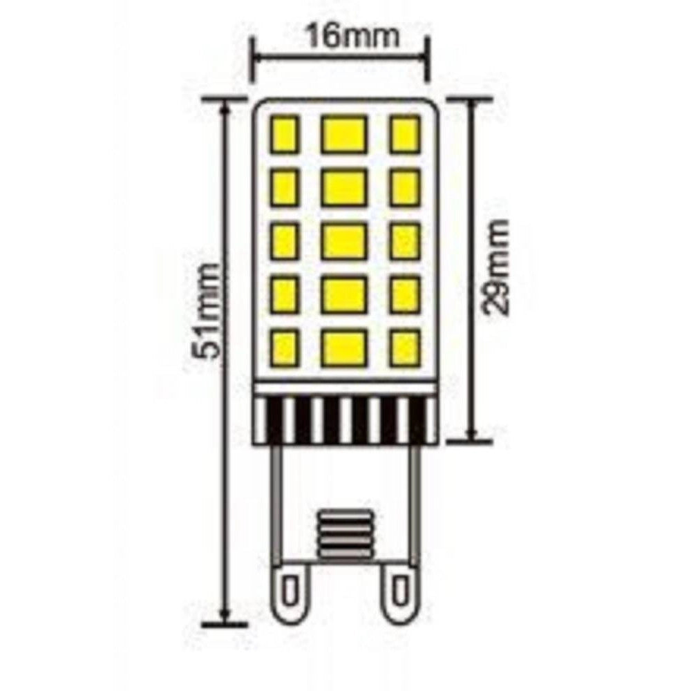 Trade Shop - Lampadina Led G9 Spotlight 3.5w Tubolare Luce Fredda Calda Naturale 420lm G9-3.5w -