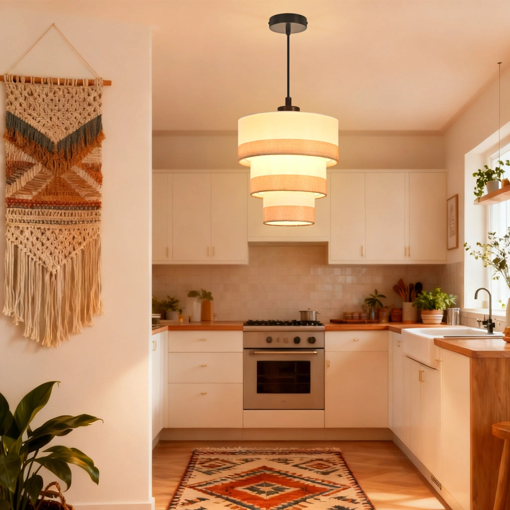 Lampada a sospensione ZMH vintage E27 per sala da pranzo (lampadina non inclusa)