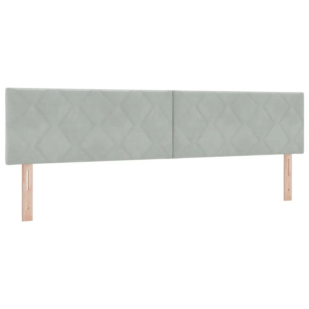 Letto a molle Grigio chiaro 200 x 200 cm Poliestere