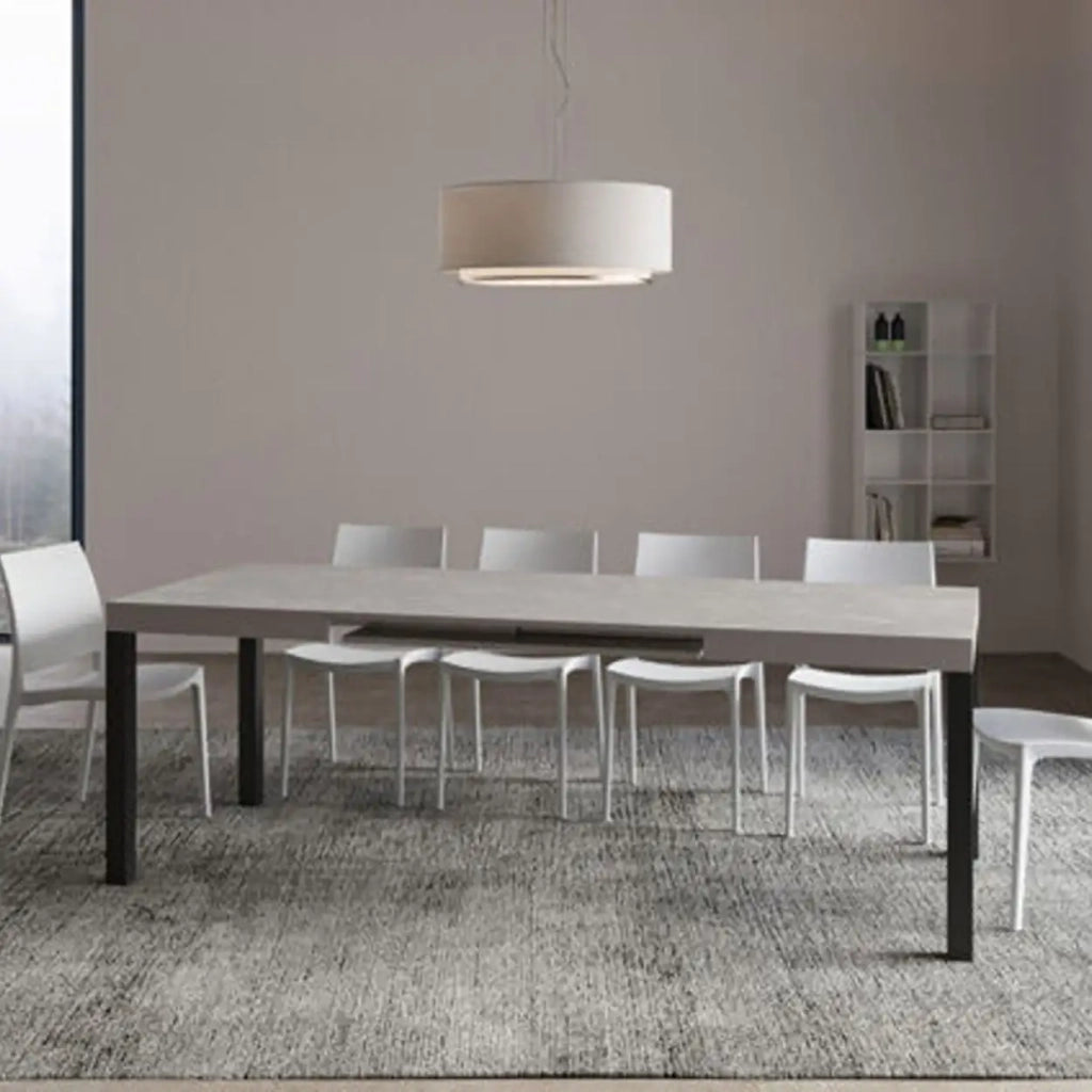 Tavolo allungabile 140/400x90 cm Everyday Premium cashmere gambe antracite