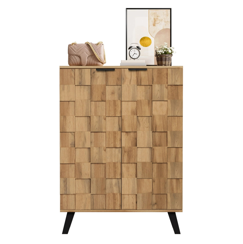Scarpiera moderna con 4 ripiani regolabili 80;5 x 35 x 109;5 cm in legno