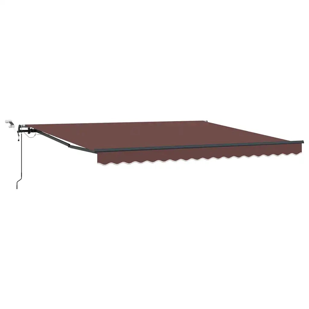 vidaXL Tenda da Sole Retrattile Automatica con LED Marrone 400x300 cm