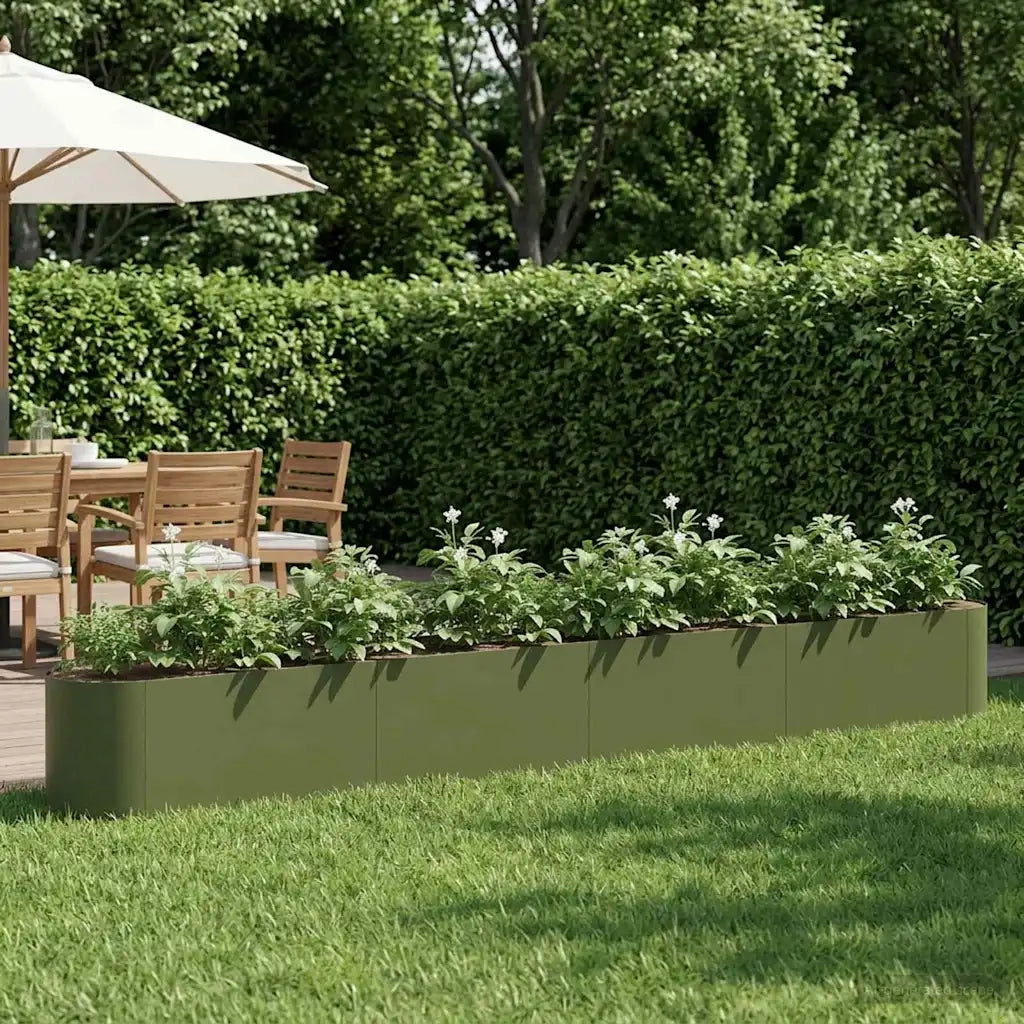 Letto rialzato da giardino Verde Oliva 360 x 40 x 40 cm 8011708