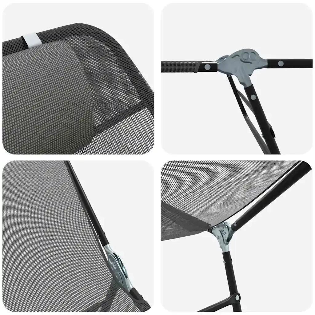 Lettino Prendisole | Sdraio da giardino | Lettino da sole pieghevole Grigio 182 x 55 x 85,5 cm