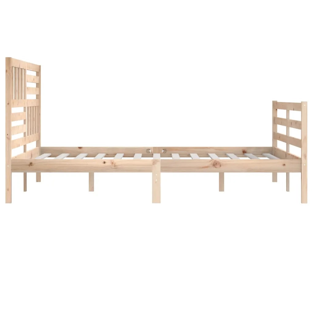 Giroletto senza Materasso-Struttura Letto in Legno Massello 200x200 cm 358407