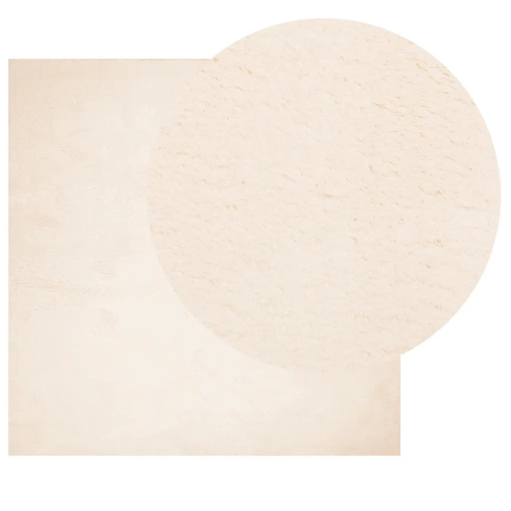Tappeto del soggiorno | Tappeto a Pelo Corto HUARTE Morbido e Lavabile Beige 120x120 cm