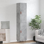 Credenza-Buffet-Armadio da cucina Grigio Cemento 34,5x34x180 cm in Legno Multistrato 838587