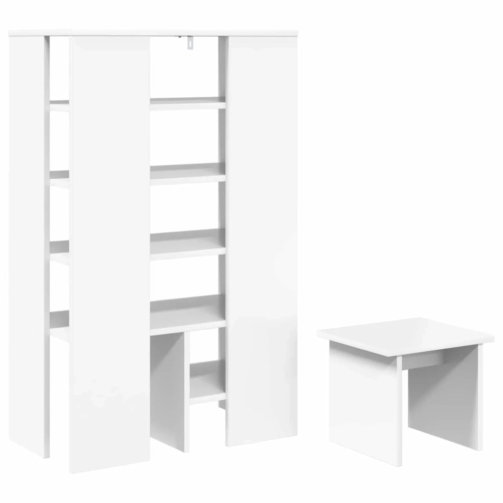 Mobile per scarpe 2 pz-Set di 2 Scarpiera Bianco Legno multistrato