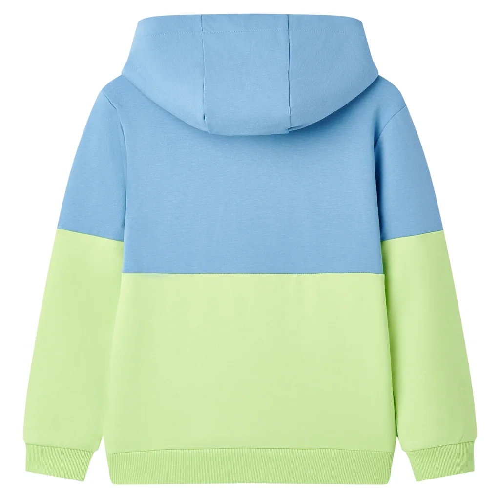 Felpa con Cappuccio per Bambini Blu e Giallo Tenue 104