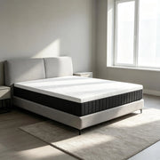 Materasso a Molle Insacchettate 7 Zone e Memory Foam 43D Rigidità Media 140x190x25 cm; Bianco e Grigio