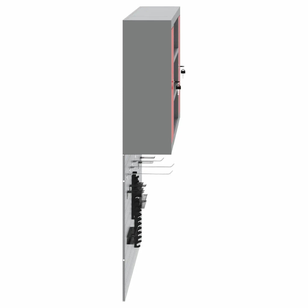 Set di armadi per attrezzi con lo scaffale 4 pcs Rosso 3321407