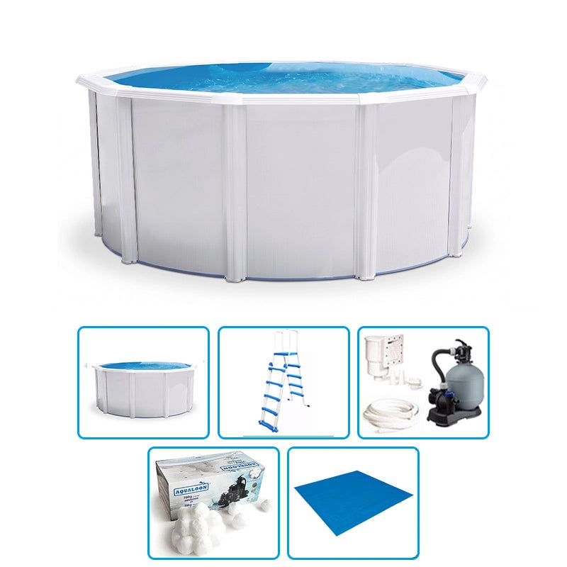 Piscina Fuori Terra Steelwhite -  3,50 X H.1,32 M - Kit Base