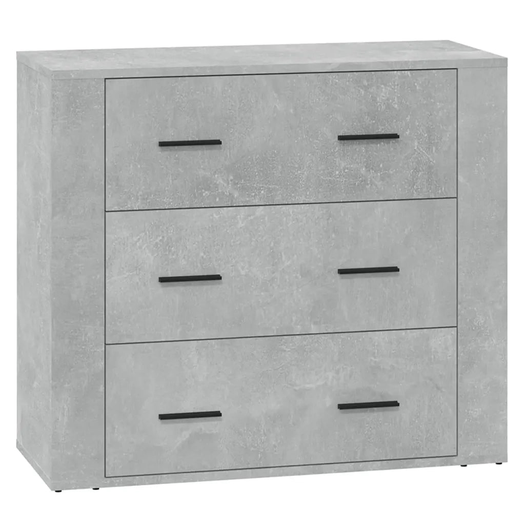 Credenze 3 pz | Madia | Buffet da pranzo | Armadio da pranzo Grigio Cemento in Legno Multistrato