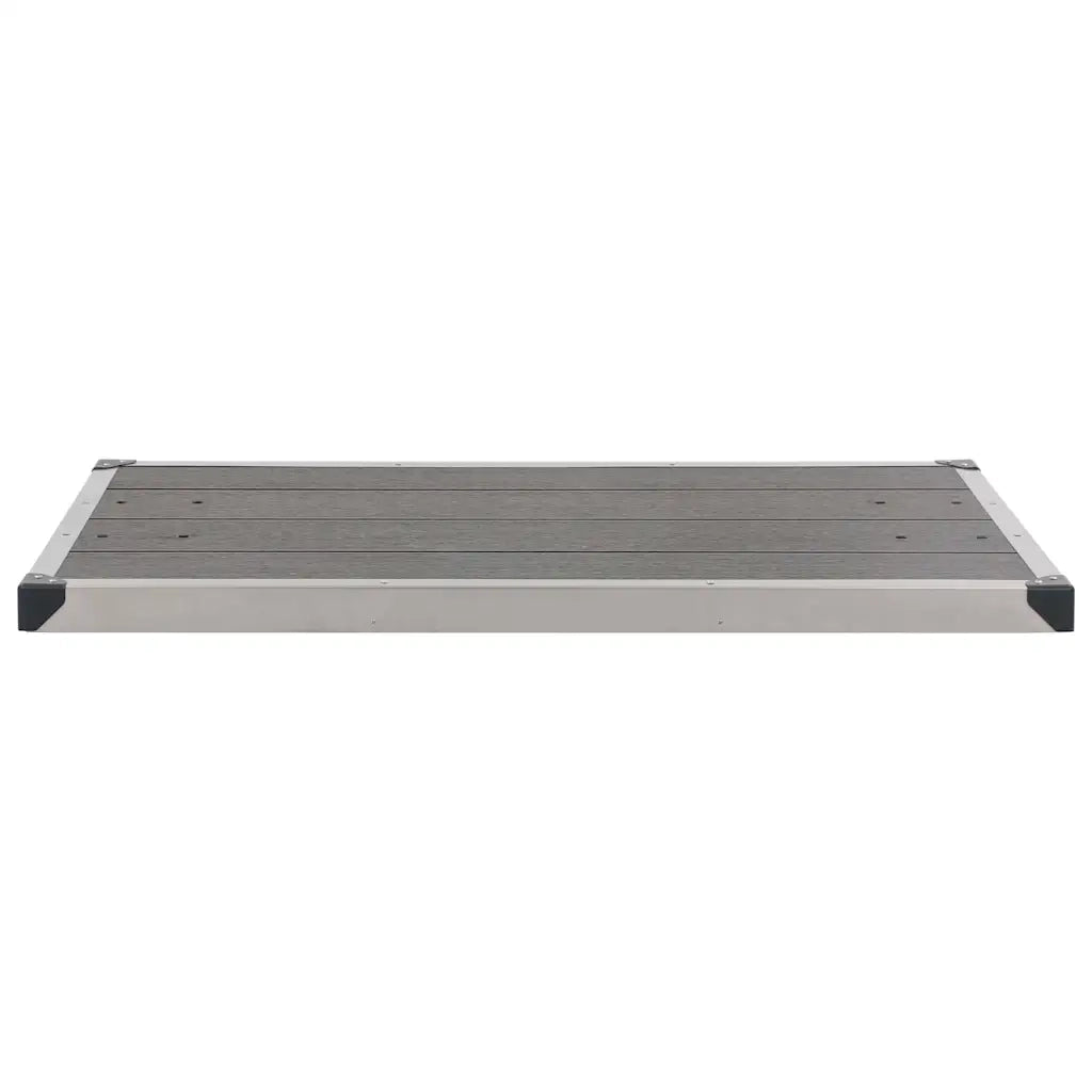 Doccia da Giardino con Base Grigia 220 cm in Acciaio Inox 3070793
