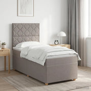 Letto box spring con materasso Tortora 90 x 200 cm Tessuto 3453806