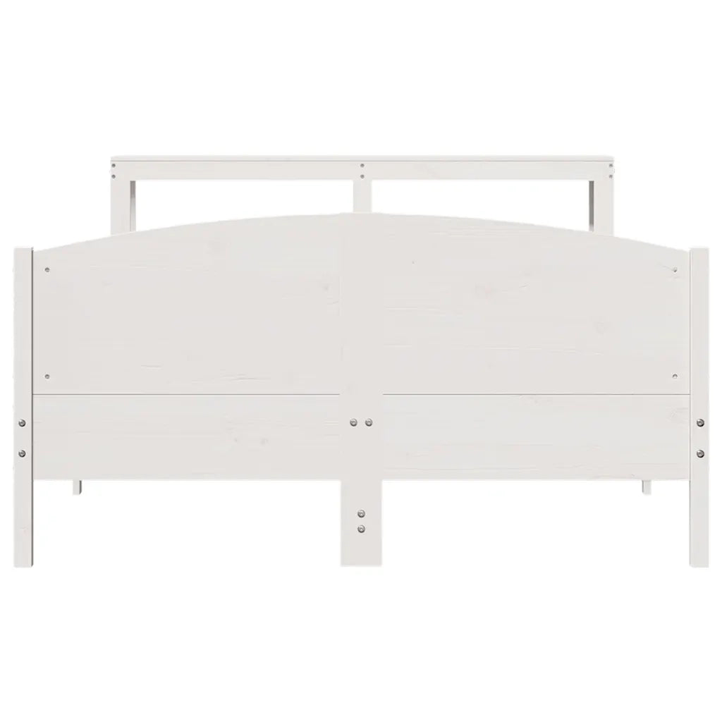 Letto senza Materasso Bianco 150x200 cm Legno Massello di Pino 3306223
