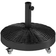 Base per Ombrellone con Ruote ¨C zephmum ¨C Nero ?52x42 cm