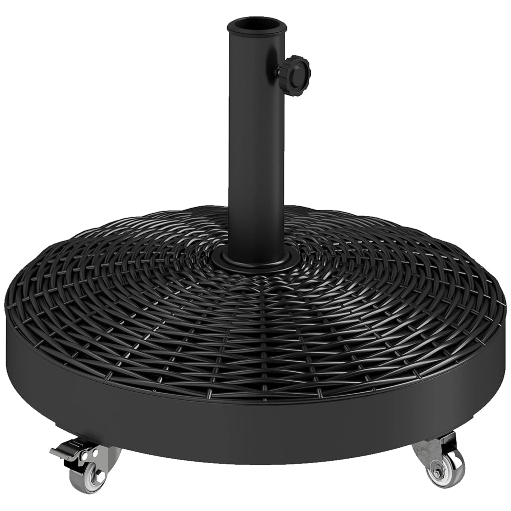 Base per Ombrellone con Ruote ¨C zephmum ¨C Nero ?52x42 cm
