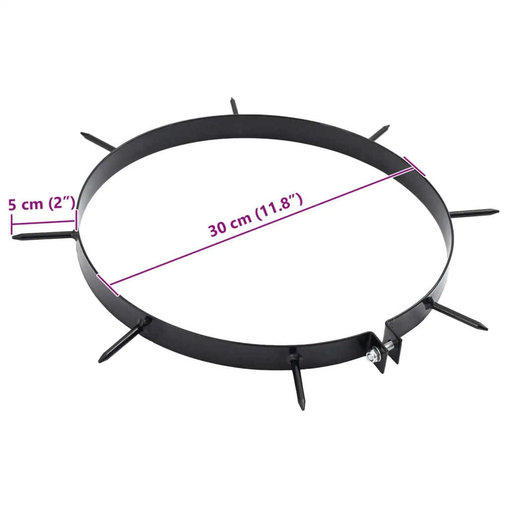 Morsa per Aeratore del Prato con Punti 5 pcs Nero Ø 300 mm 42032339