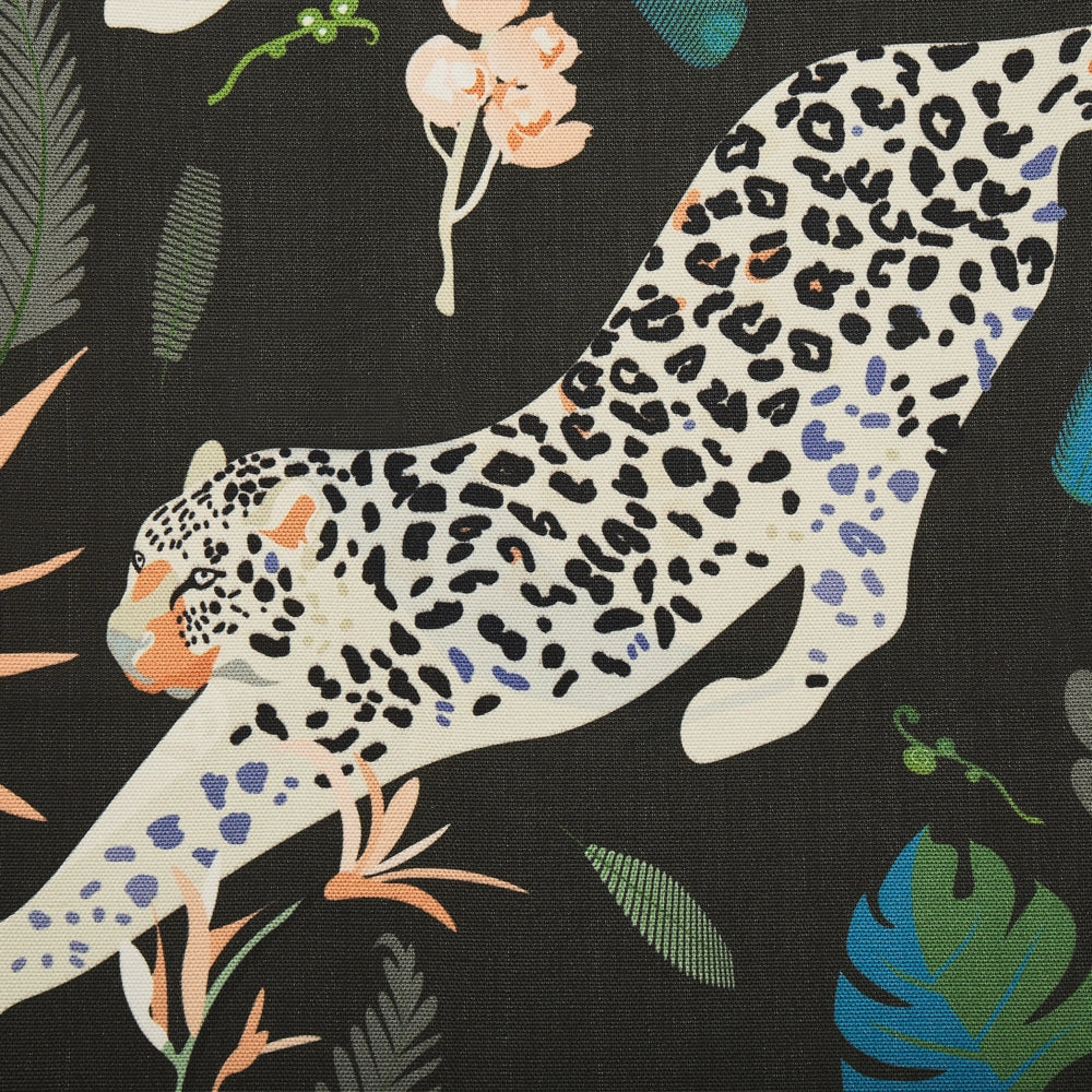 Set di 2 Teli Sostitutivi per sdraio fantasia tropicale leopardi Nero