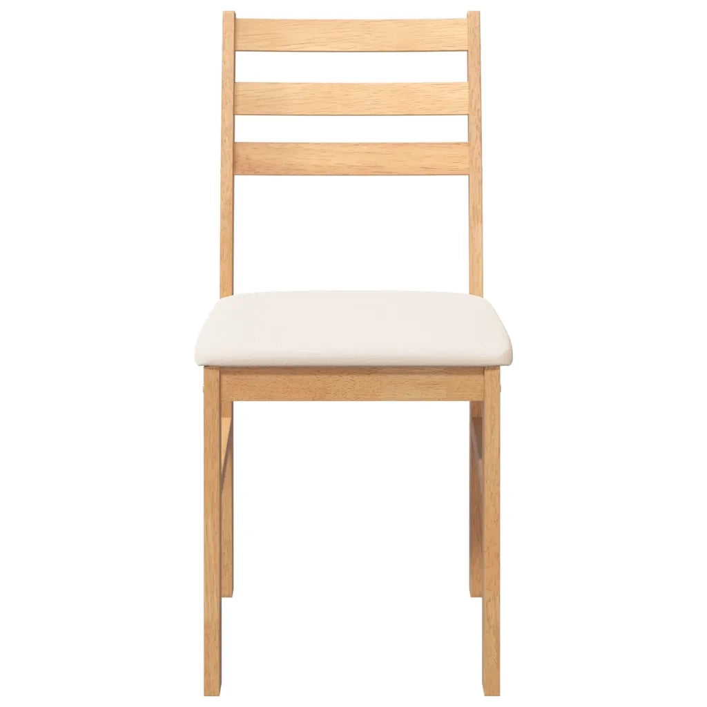 Sedie da Pranzo con Cuscini 2 pz | Sedie da cucina in Legno Massello di Hevea