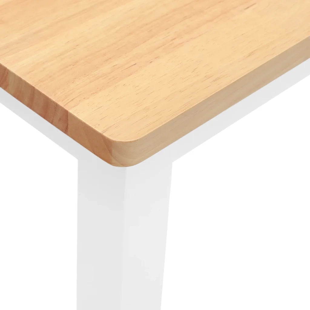 Panca 90 cm Bianco in Legno Massello di Hevea